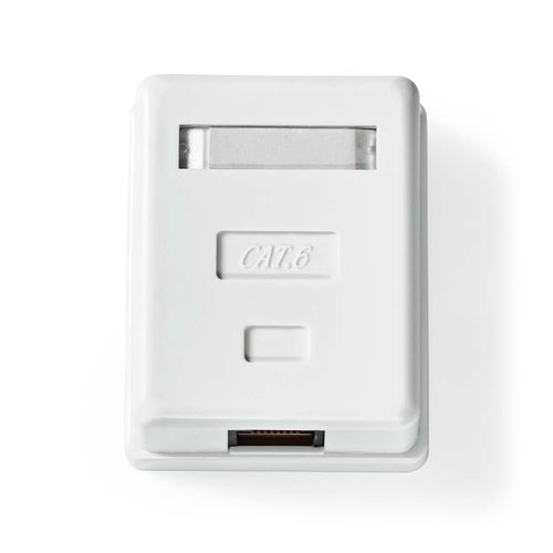 Network Wall Box | On-Wall | 1 port(s) | UTP CAT6 | Straight | Female | Gold Plated | ABS | White | Box CCGB89100WT 5412810424634