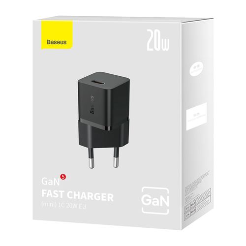 Wall Fast Charger GaN5 mini 20W USB-C QC3.0 PD3.0, Black CCGN050101 6932172625313