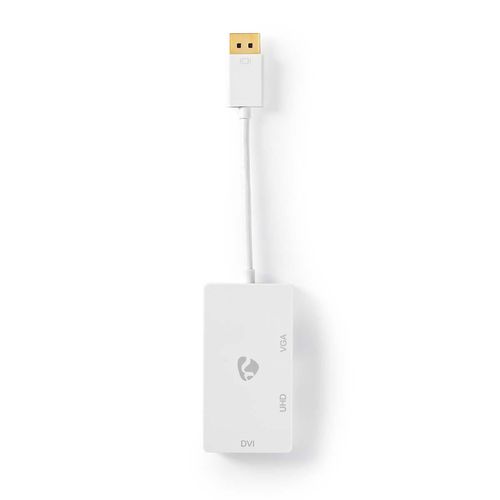 DisplayPort Adapter | Mini DisplayPort Male | DVI-D 24+1-Pin Female / HDMI™ Output / VGA Female | 4K@60Hz | Gold Plated | Switchable | 0.20 m | Round | ABS | ABS | White | Polybag CCGP37366WT02 5412810326501