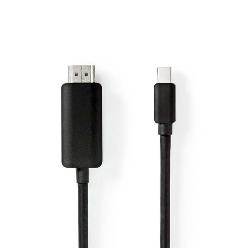 Mini DisplayPort Cable | DisplayPort 1.4 | Mini DisplayPort Male | HDMI™ Connector | 48 Gbps | Nickel Plated | 2.00 m | Round | PVC | Black | Envelope CCGP37604BK20 5412810322350