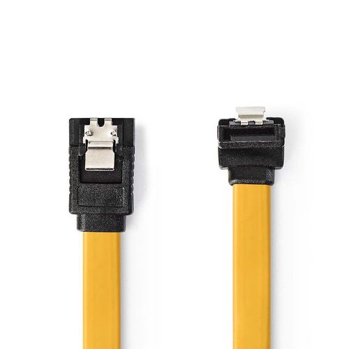 SATA Cable | 6 Gbps | SATA 7-Pin Female | SATA 7-Pin Female | Nickel Plated | 1.00 m | Flat | PVC | Yellow | Polybag CCGP73255YE10 5412810279494