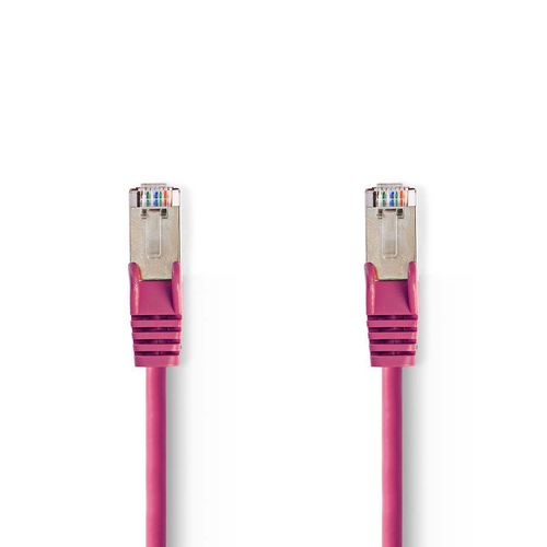 CAT5e Network Cable | SF/UTP | RJ45 Male | RJ45 Male | 7.50 m | Round | PVC | Pink | Polybag CCGP85121PK75 5412810276332