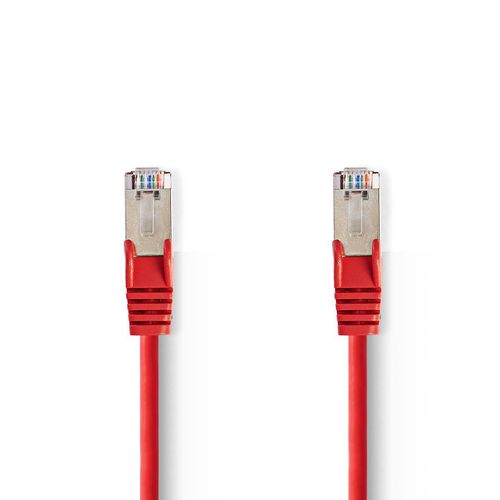 CAT5e Network Cable | SF/UTP | RJ45 Male | RJ45 Male | 10.0 m | Round | PVC | Red | Polybag CCGP85121RD100 5412810276370