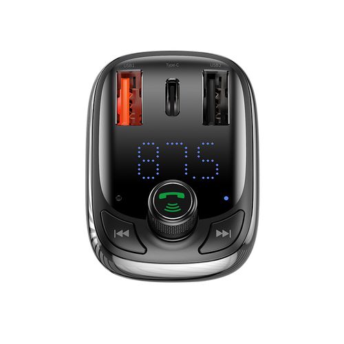 Bluetooth FM Modulator Car Quick Charger 2xUSB + USB-C, Black CCMT000101 6932172626983