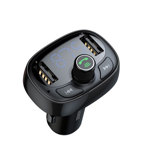 Bluetooth FM Modulator Car Charger 2xUSB 3.4A, Black CCMT000301 6932172628239