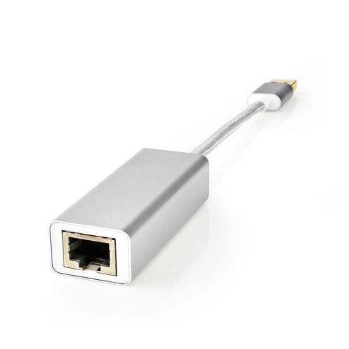 USB Network Adapter | USB 3.2 Gen 1 | 1 Gbps | USB-A Male | RJ45 Female | 0.20 m | Round | Gold Plated | Bare Copper | Silver | Cover Window Box CCTB61950AL02 5412810331666