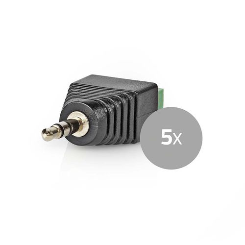 CCTV Security Connector | 3-Way Terminal Block | 3.5mm Jack Male | Male | Black / Green CCTVCM50BK5 5412810309672