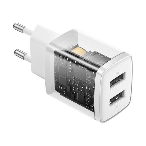 Wall Charger 10.5W 2xUSB 2.1A, White CCXJ010202 6932172606916