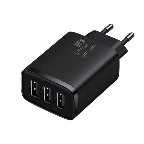 Wall Charger 17W 3xUSB 3.4A, Black CCXJ020101 6932172606961