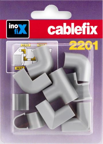 Cable organizer 8x7mm corner junctions silver 10pcs. CF3210-7