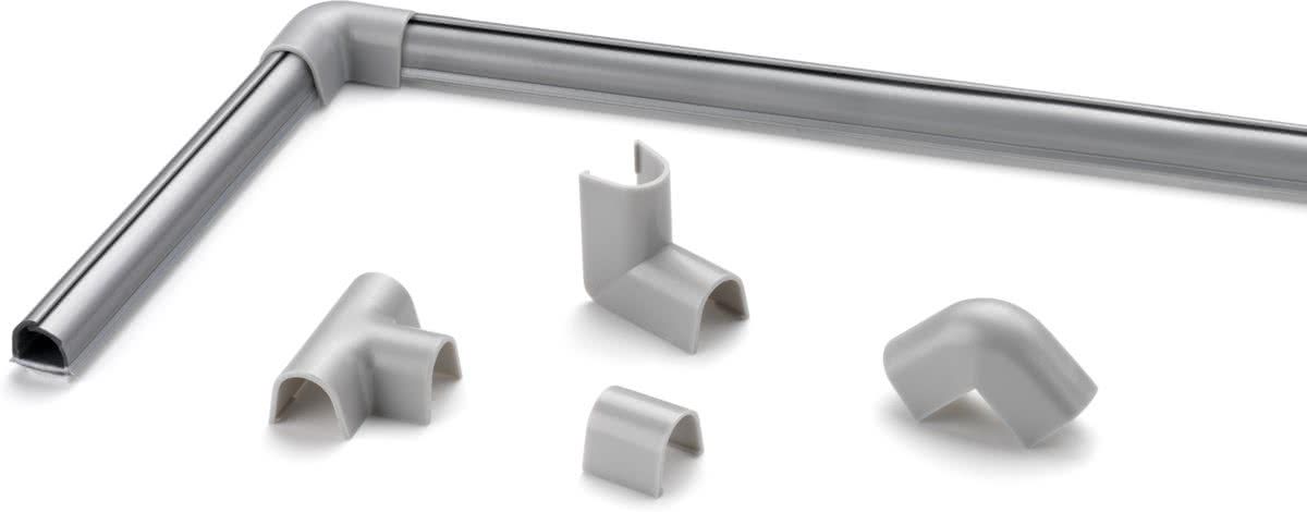 Cable organizer 8x7mm corner junctions silver 10pcs. CF3210-7