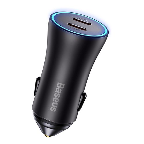 Car Quick Charger 40W 12-24V 2xUSB-C QC4+ PD SCP AFC, Dark Gray CGJP000013 6932172608026