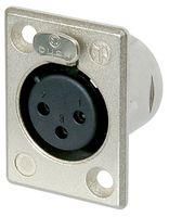 SOCKET, XLR, PANEL, 3POLE NC3FP-1