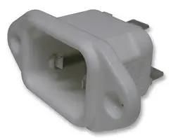 IEC C14 INLET, WHITE, 10A, 250VAC PX0580/63/WH