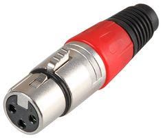 XLR SOCKET 3 PIN RED PSG08719