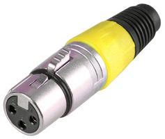 XLR SOCKET 3 PIN YELLOW PSG08721