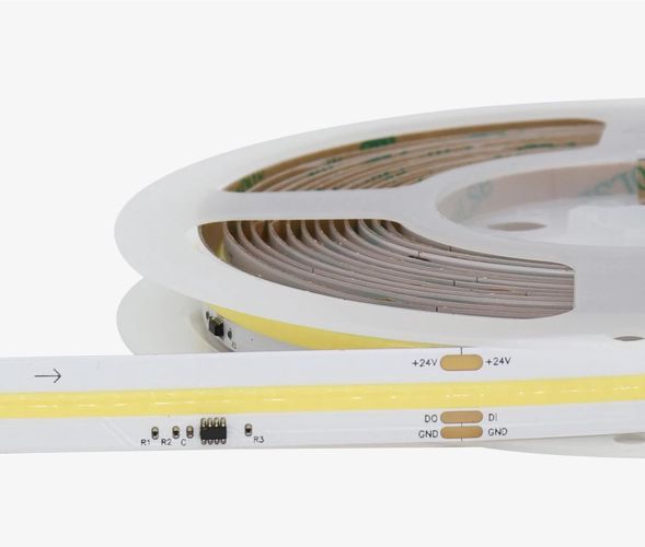 LED strip 24Vdc, 10W/m, COB 480LED/m, digital WS2811, 4000K, IP20, 180°, LEMLUX COB-NW420-IC