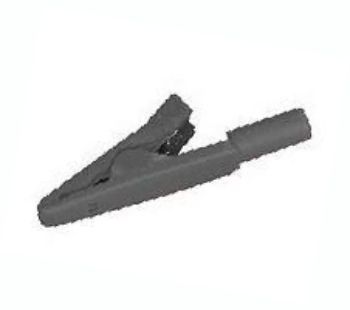 Crocodile clip 60V DC, 4A, mini, black, MA1B HIRSCHMANN CO/RH-MA1B