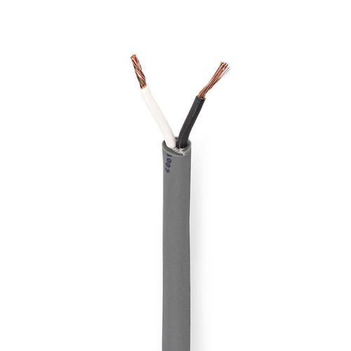 Speaker Cable | 2 x 1.50 mm² | Copper | 100.0 m | Round | PVC | Dark Grey | Reel COTR15030GY100 5412810296330