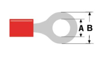 Ring Terminal M4 Ø4.3mm Red 0.5-1.5mm² (ST-002) RoHS CO/ST-002/BL20 4772081003459