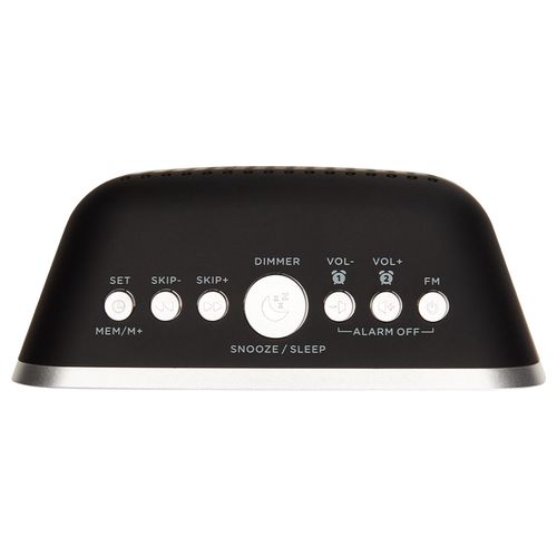 Alarm Clock Radio with 2xUSB Charging Ports, Black CRU-19BK 8435256896756