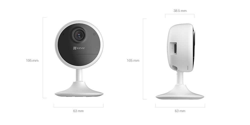 Wi-Fi indoor camera with battery CB1, 1080p, USB-C, 1600mAh, Micro SD up to 512gb CS-CB1