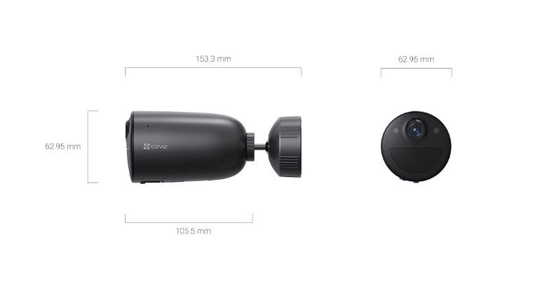 Wireless camera with 4G LTE, SIM card slot, 3MP, USB C, MicroSD up to 512GB CS-EB3-4G 6941545635354