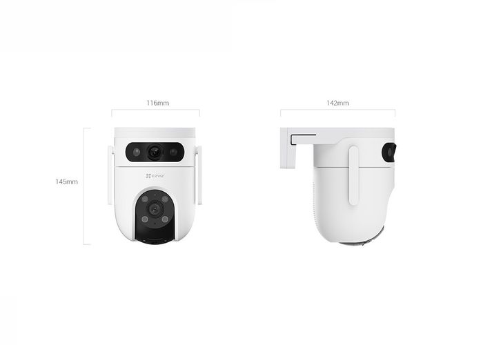 Wireless Wi-Fi camera H9C, double lens 5MP F2.8 + 5MP F6 mm, PT, IP65, EZVIZ CS-H9C 6941545632421