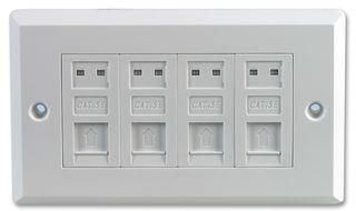 FACEPLATE, CAT5E, 4PORT UT-8704