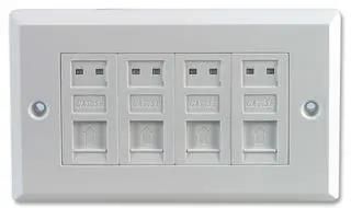 FACEPLATE, CAT5E, 4PORT UT-8704