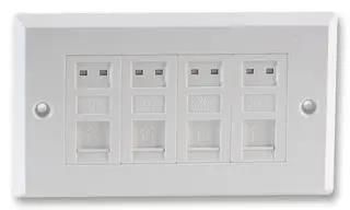 FACEPLATE, CAT6, 4PORT UT-8804