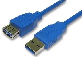 LEAD, USB3.0 A MALE-A FEMALE 2M BLUE USB3-822BL