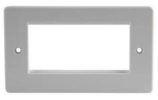 FACEPLATE, 2GANG, 4MOD EURO, OFFICE 008-001-003-62