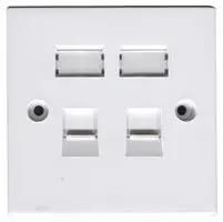 FACE PLATE, 2POS, ABS, WHITE SJP2