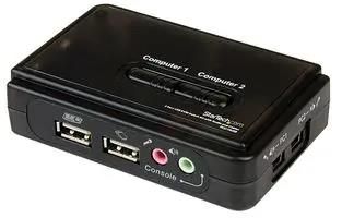 KVM SWITCH KIT, USB, 2 PORT, BLACK SV211KUSB