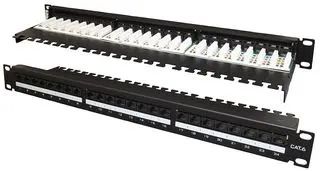 PATCH PANEL, UTP, RJ45, CAT6, 24PORT, 1U SF24MC