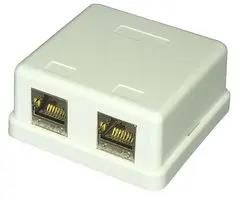 CAT 8 SURFACE MOUNT SOCKET, 2 PORT SEKH2