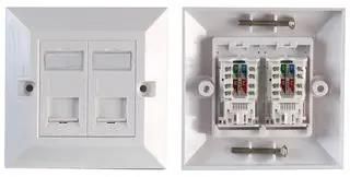 FACEPLATE, CAT6, 2PORT PSG91593