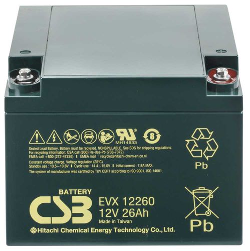 Acid lead battery 12V 26Ah Pb CSB CSB-EVX12260I