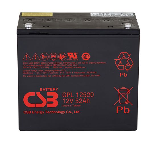 Lead acid battery 12V 52Ah Pb CSB CSB-GPL12520