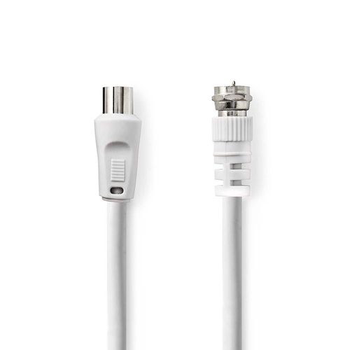 Satellite & Antenna Cable | F Male | IEC (Coax) Male | Nickel Plated | 75 Ohm | Double Shielded | 3.00 m | Round | PVC | White | Label CSGL41800WT30 5412810426270