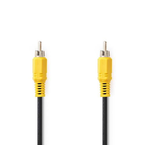 Composite Video Cable | RCA Male | RCA Male | Nickel Plated | 480p | 2.00 m | Round | PVC | Black | Label CVGL24100BK20 5412810426577