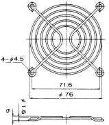 Fan guard 80x80mm SUNON RoHS CYP B-1