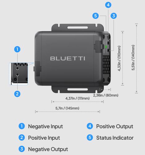 BLUETTI Charger 1: Charge Portable Power Station While Driving D60L(Charger1) 6970991297649