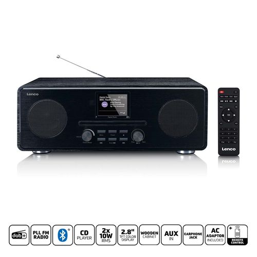 DAB+ FM radio with CD MP3 player Bluetooth® Black DAR-061BK 8711902044819