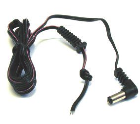 Power cable 1.2m with 5.5/2.1mm DC plug (angle 90*) DC2.1/5.5/1.5 5900804024088; 5901436721758
