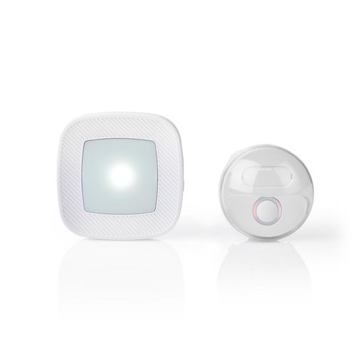 Wireless Doorbell Set | Mains Powered | 220 - 240 V AC 50 Hz | 1x CR2032 | Volume: 80 dB | Signal range: 300 m | IP44 | Adjustable volume | 36 Melodies | 1 Receiver | White DOORB220CWT 5412810328062