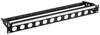 1U RACK PANEL PUNCHED FOR 12 D CONNECTOR R2269/1UK-12