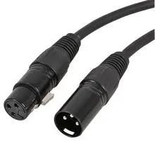 MIC / PATCH LEAD, 3P XLR BLACK, 6M PLS00591