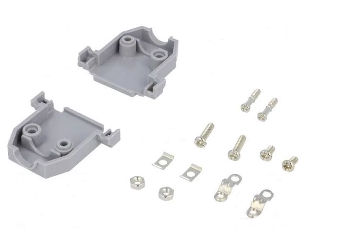 Enclosure:for D-Sub connectors;straight;UNC4-40;grey DB/CX-15-H